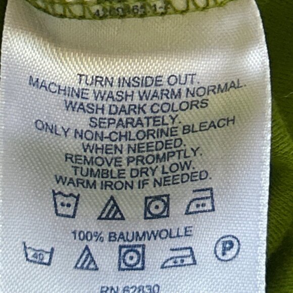 Lands End Green Long Sleeve Mock Turtleneck Top M 100% Cotton Womens Casual Wear - Picture 4 of 6